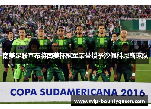 南美足联宣布将南美杯冠军荣誉授予沙佩科恩斯球队